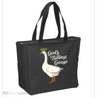 God's Silliest Goose God's Silliest Goose Duck Funny Tote Bag thumb 2