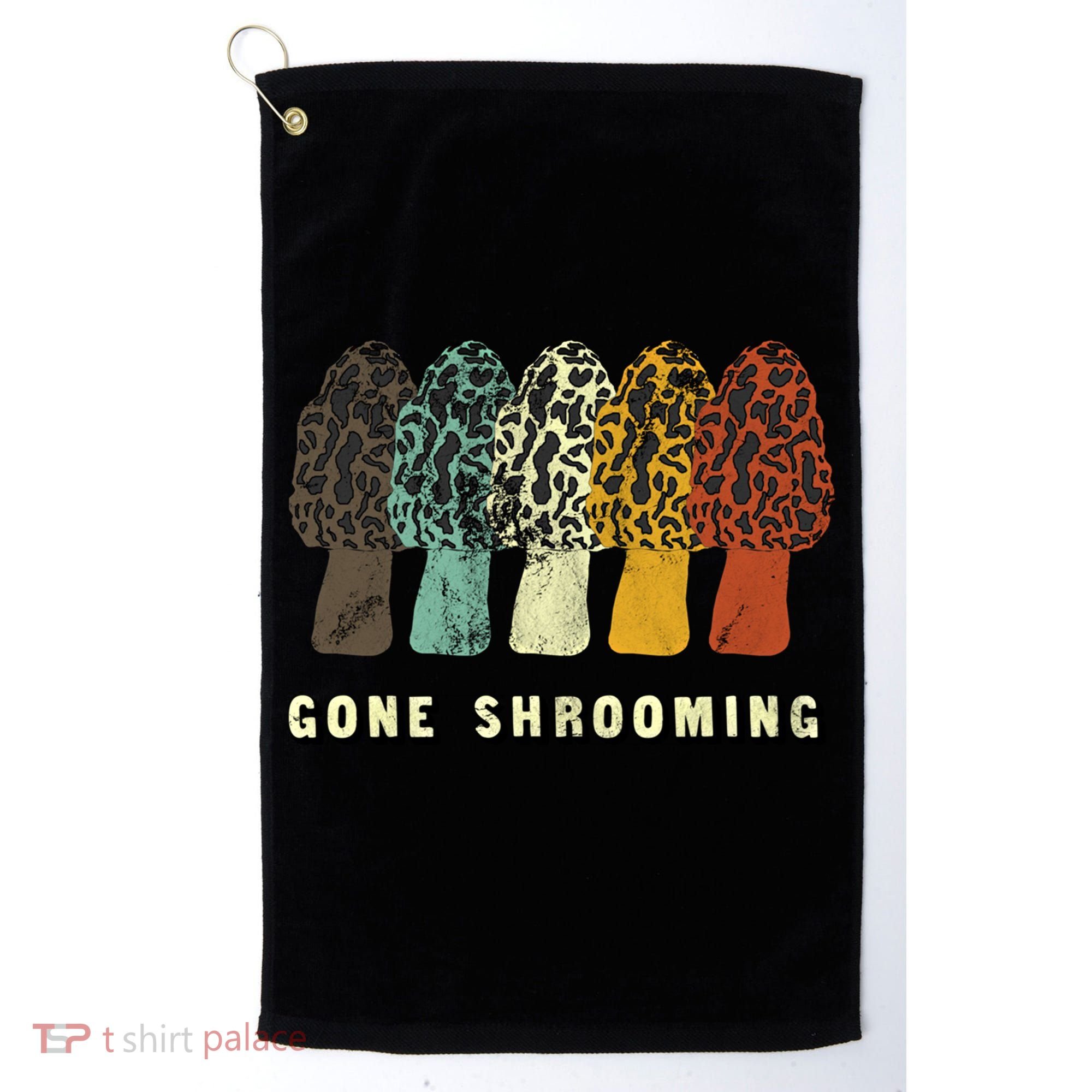 Gone Shrooming Gift Fun Mushroom Hunters Gift Golf Towel