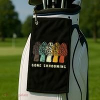 Gone Shrooming Gift Fun Mushroom Hunters Gift Golf Towel thumb 2