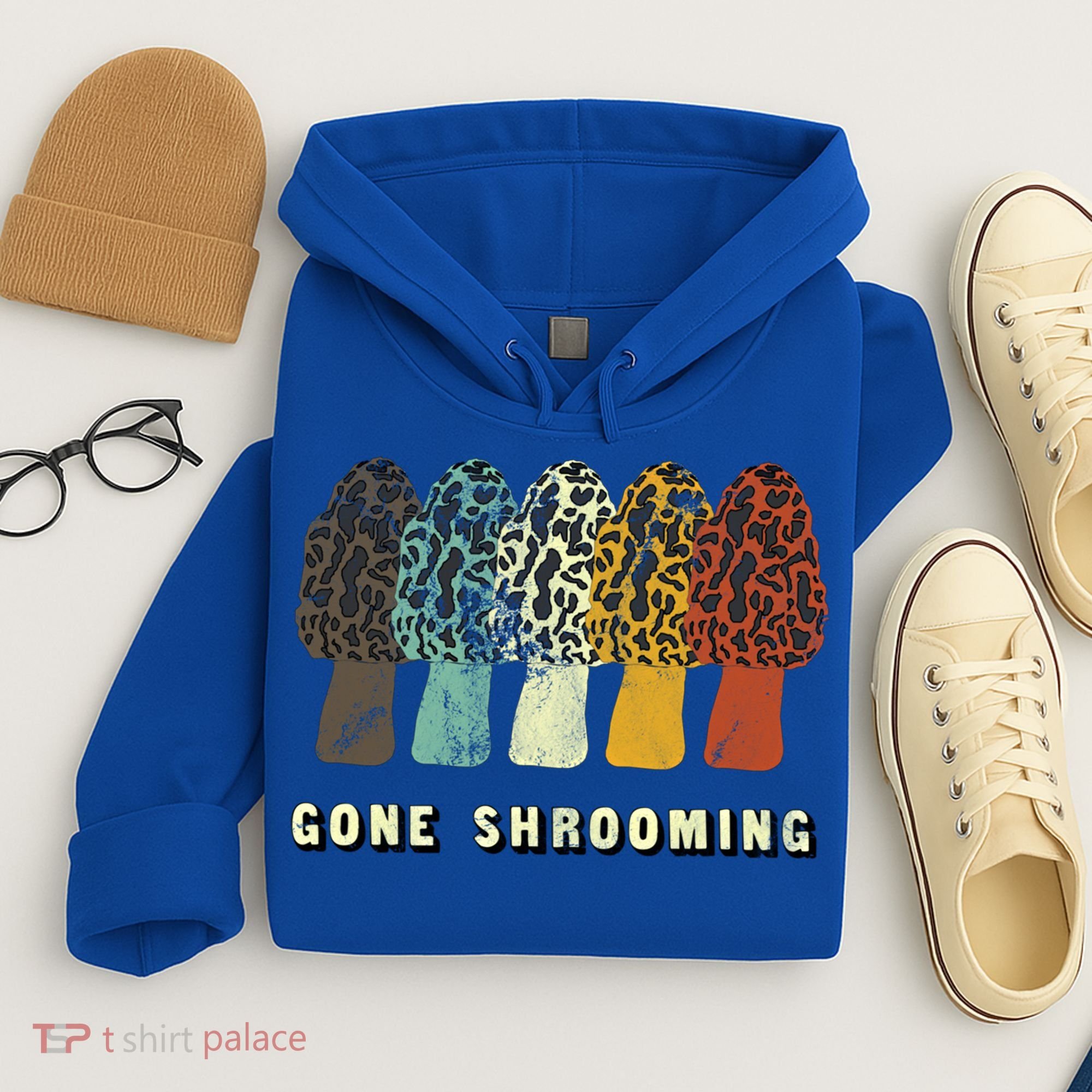 Gone Shrooming Gift Fun Mushroom Hunters Gift Hoodie