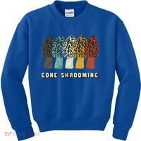 Gone Shrooming Gift Fun Mushroom Hunters Gift Kids Sweatshirt thumb 0