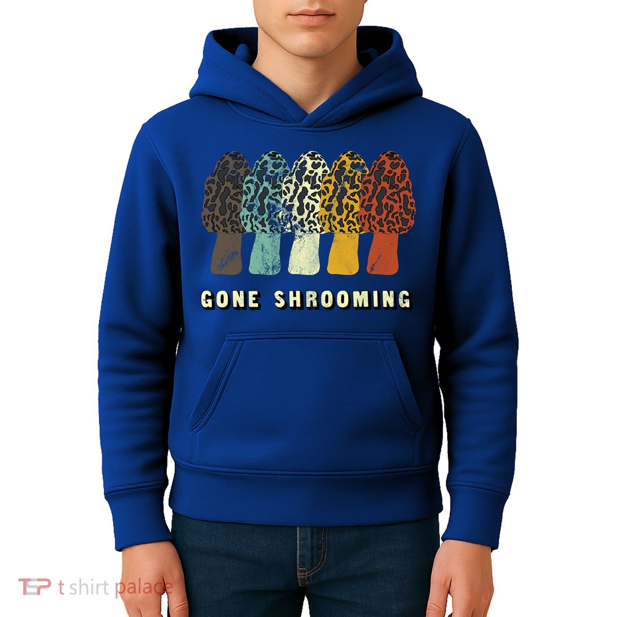 Gone Shrooming Gift Fun Mushroom Hunters Gift Kids Hoodie
