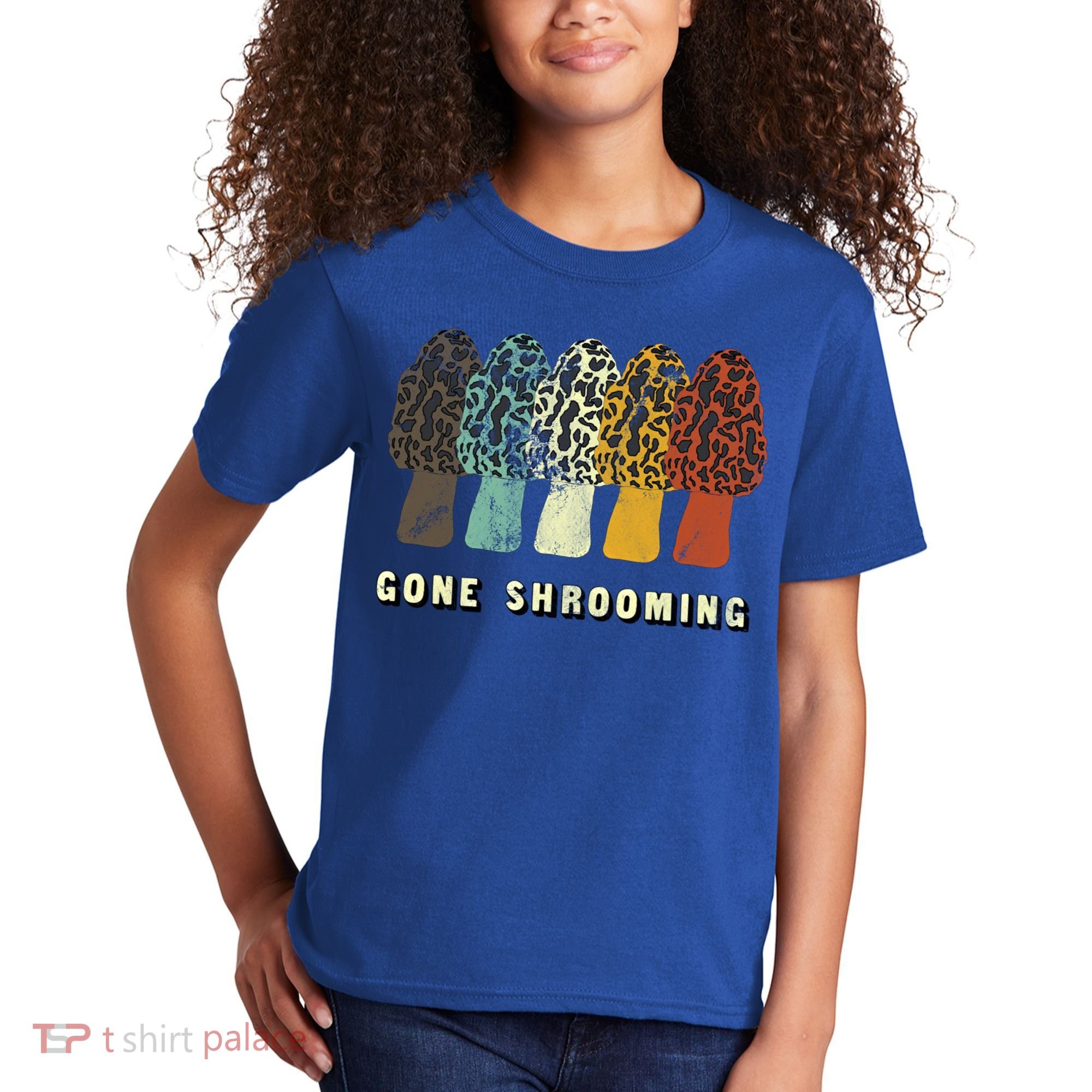 Gone Shrooming Gift Fun Mushroom Hunters Gift Kids T-Shirt
