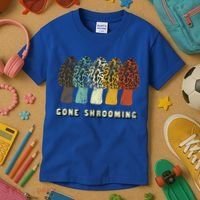 Gone Shrooming Gift Fun Mushroom Hunters Gift Kids T-Shirt thumb 3