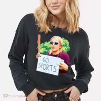 Go Sports Girl Meme Cropped Pullover Crew thumb 2