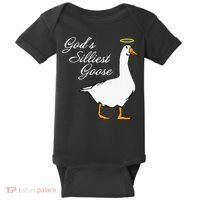 God's Silliest Goose Funny Baby Bodysuit thumb 0