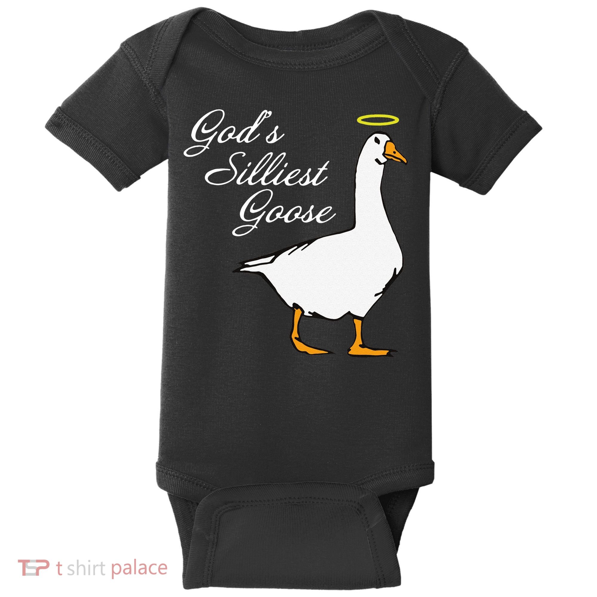 God's Silliest Goose Funny Baby Bodysuit