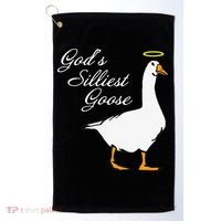 God's Silliest Goose Funny Golf Towel thumb 0
