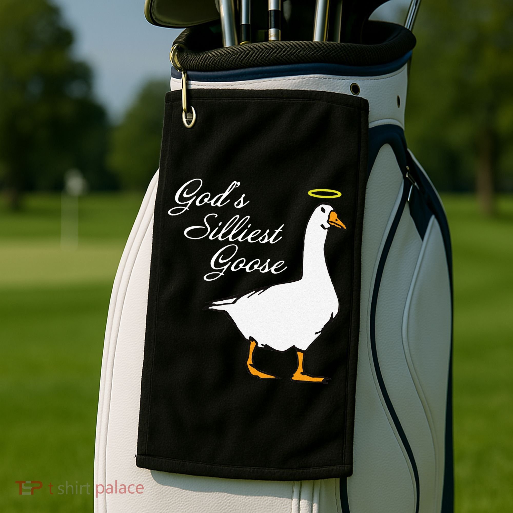 God's Silliest Goose Funny Golf Towel