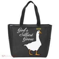 God's Silliest Goose Funny Tote Bag thumb 0