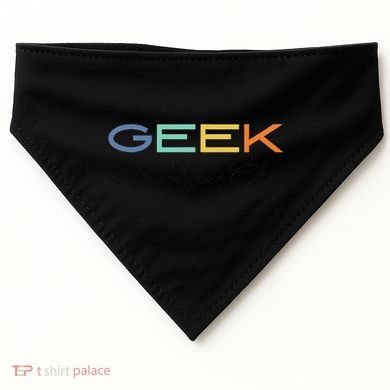 Geek Science Geek Is Chic It Nerd Funny Tech Geeky Stem USA-Made Doggie Bandana
