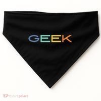 Geek Science Geek Is Chic It Nerd Funny Tech Geeky Stem USA-Made Doggie Bandana thumb 0