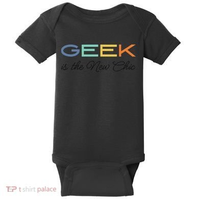 Geek Science Geek Is Chic It Nerd Funny Tech Geeky Stem Baby Bodysuit