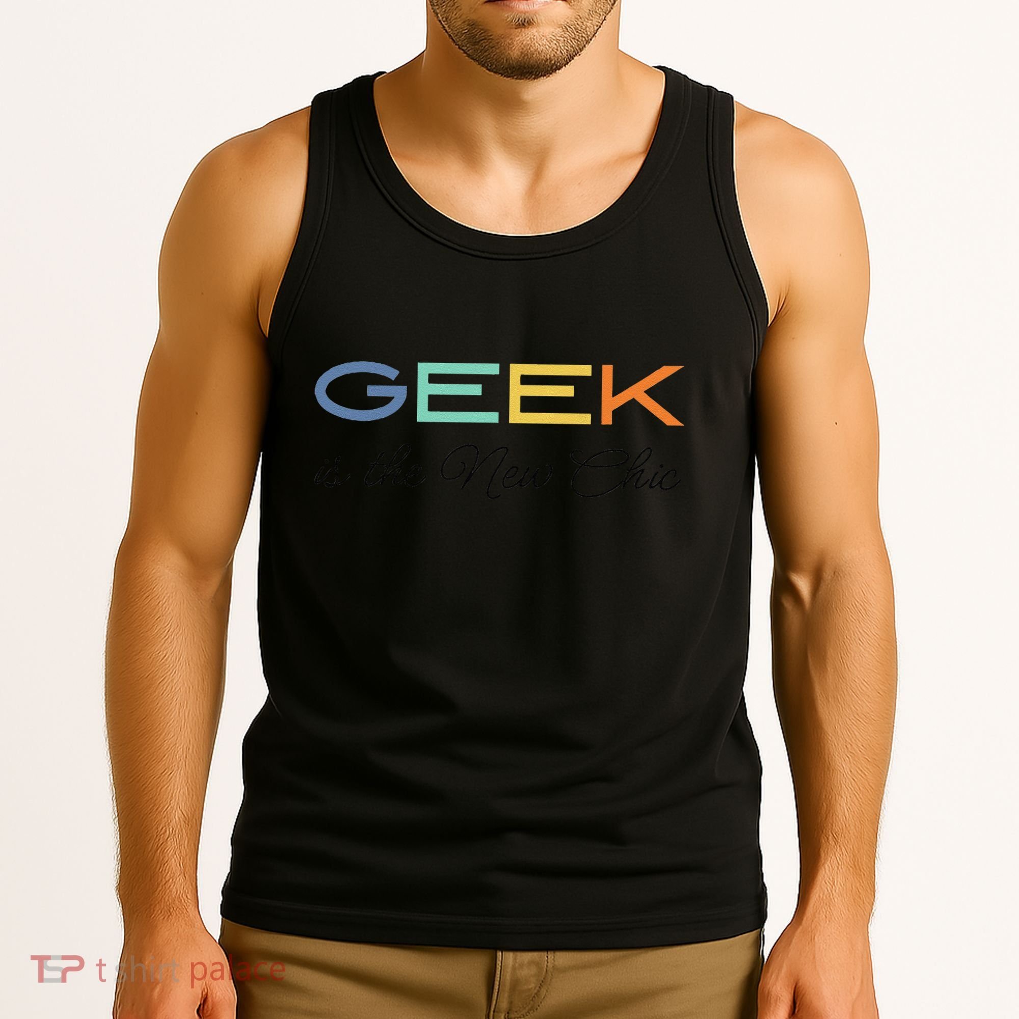Geek Science Geek Is Chic It Nerd Funny Tech Geeky Stem Tank Top