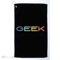Geek Science Geek Is Chic It Nerd Funny Tech Geeky Stem Golf Towel thumb 0