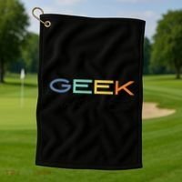 Geek Science Geek Is Chic It Nerd Funny Tech Geeky Stem Golf Towel thumb 1