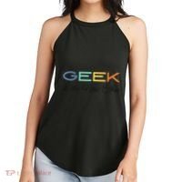 Geek Science Geek Is Chic It Nerd Funny Tech Geeky Stem Women's Perfect Tri Rocker Tank thumb 2