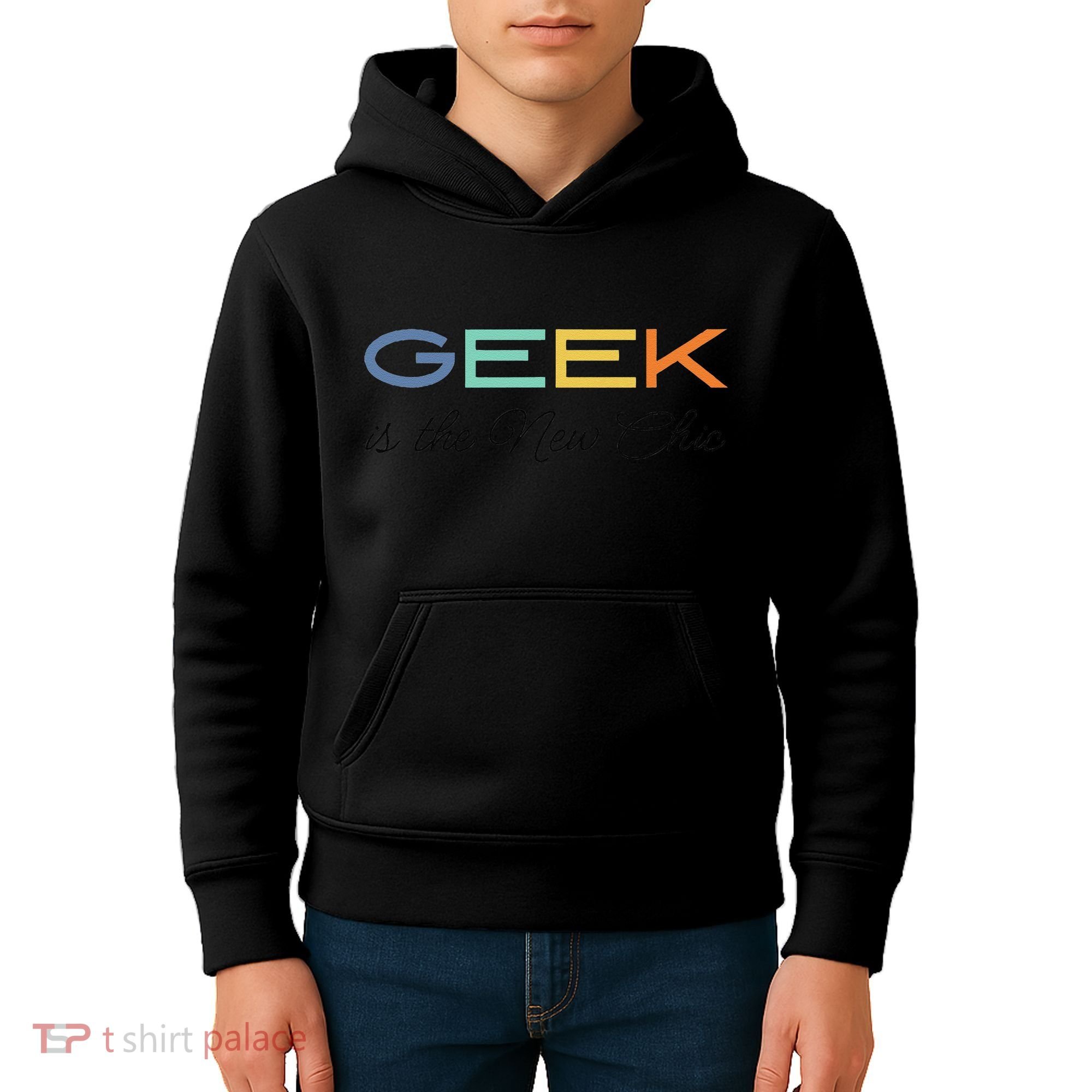 Geek Science Geek Is Chic It Nerd Funny Tech Geeky Stem Kids Hoodie