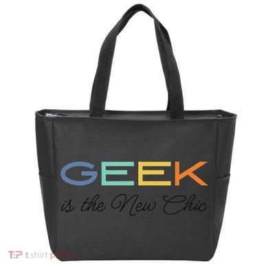 Geek Science Geek Is Chic It Nerd Funny Tech Geeky Stem Tote Bag