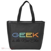 Geek Science Geek Is Chic It Nerd Funny Tech Geeky Stem Tote Bag thumb 0