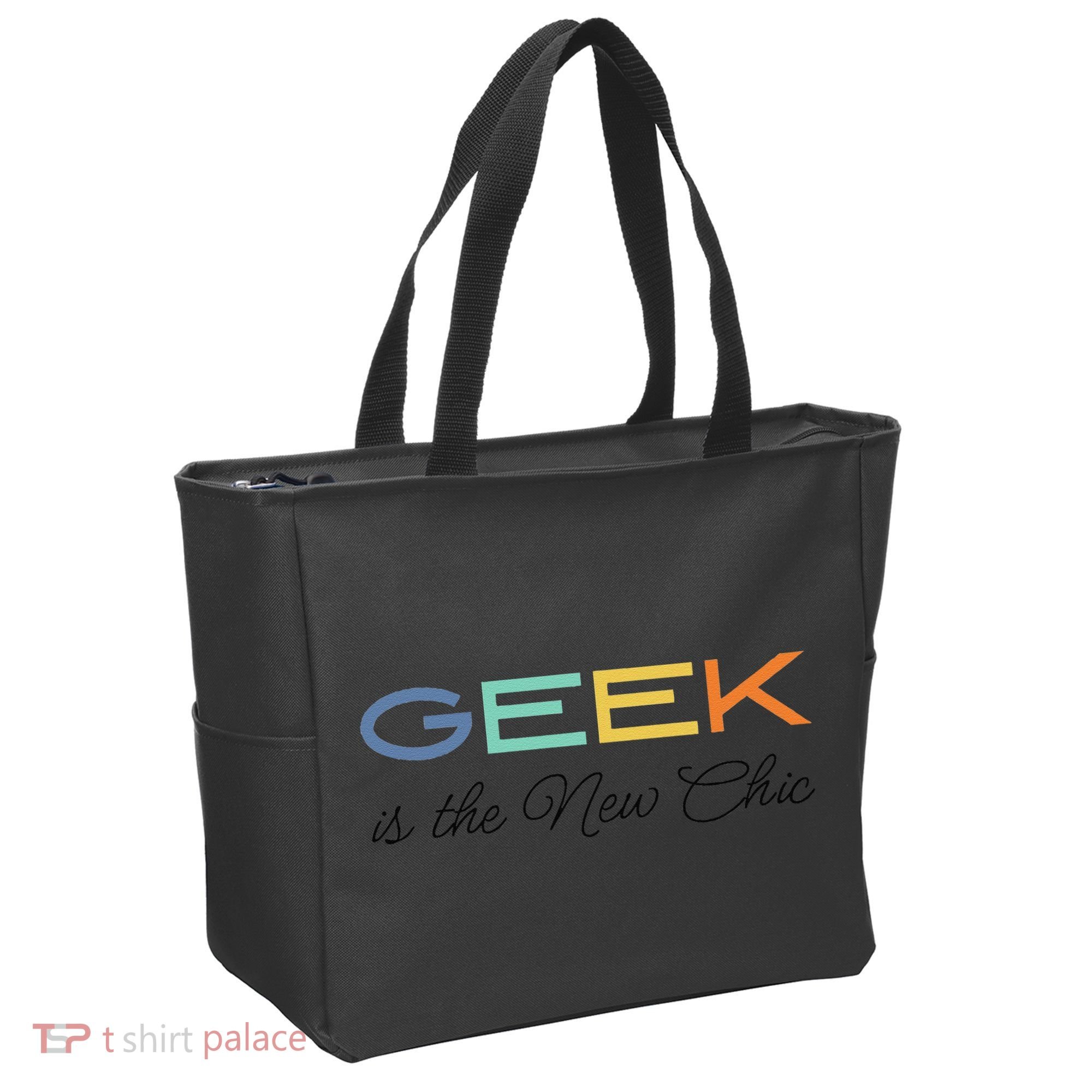 Geek Science Geek Is Chic It Nerd Funny Tech Geeky Stem Tote Bag