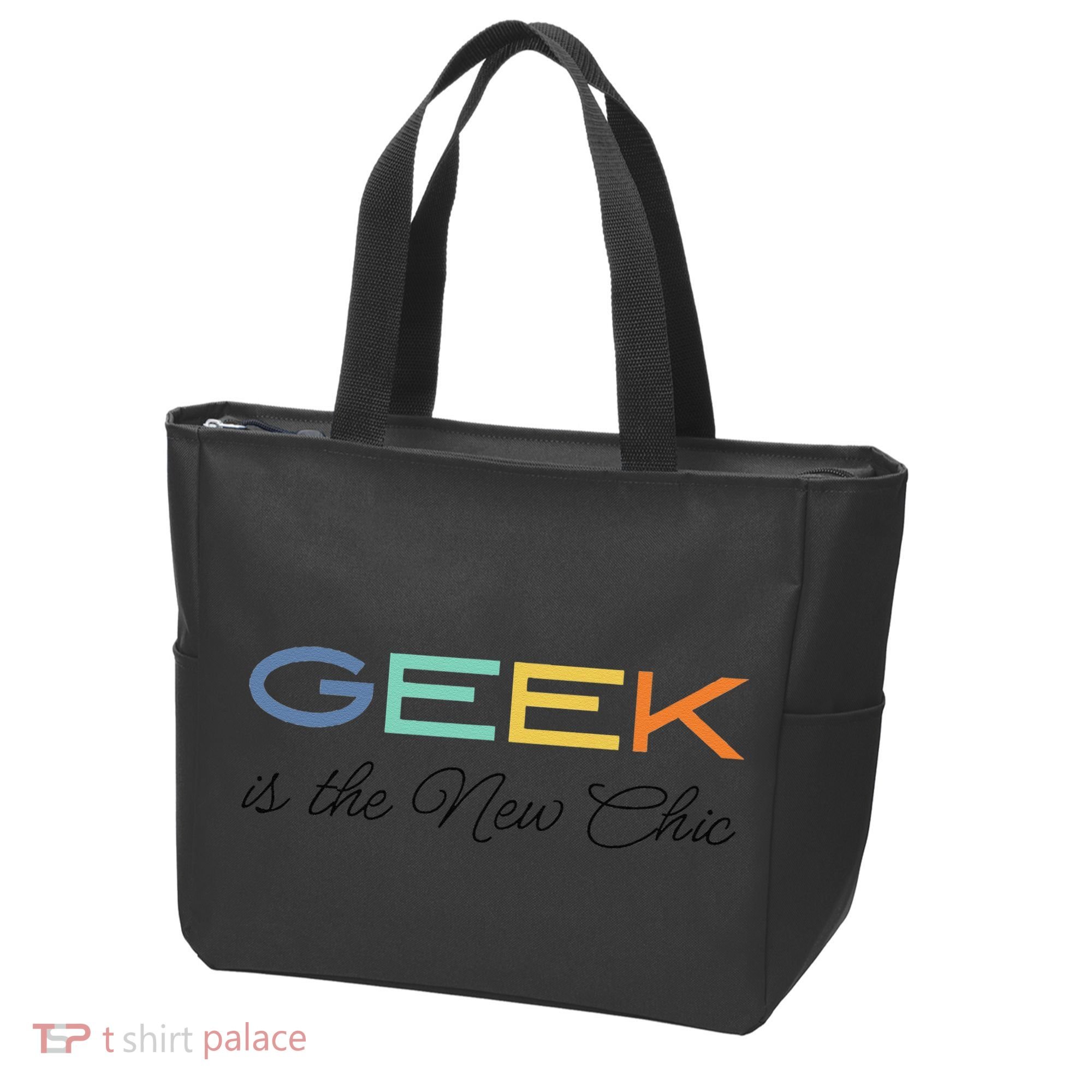 Geek Science Geek Is Chic It Nerd Funny Tech Geeky Stem Tote Bag