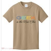 Geek Science Geek Is Chic It Nerd Funny Tech Geeky Stem Kids T-Shirt thumb 0