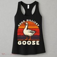 Gods Silliest Goose Costume Funny Meme Gifts Silly Goose Women's Tank Top thumb 3