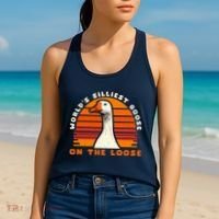 Gods Silliest Goose Costume Funny Meme Gifts Silly Goose Women's Tank Top thumb 2