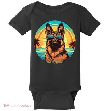 German Shepherd Baby Bodysuit