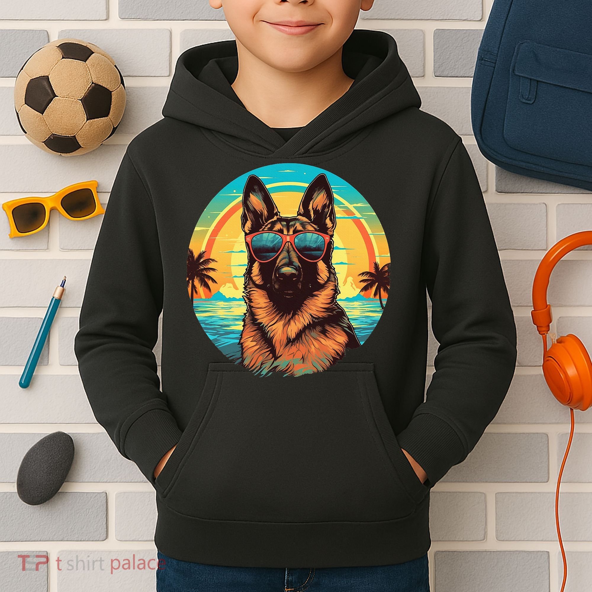 German Shepherd Kids Hoodie