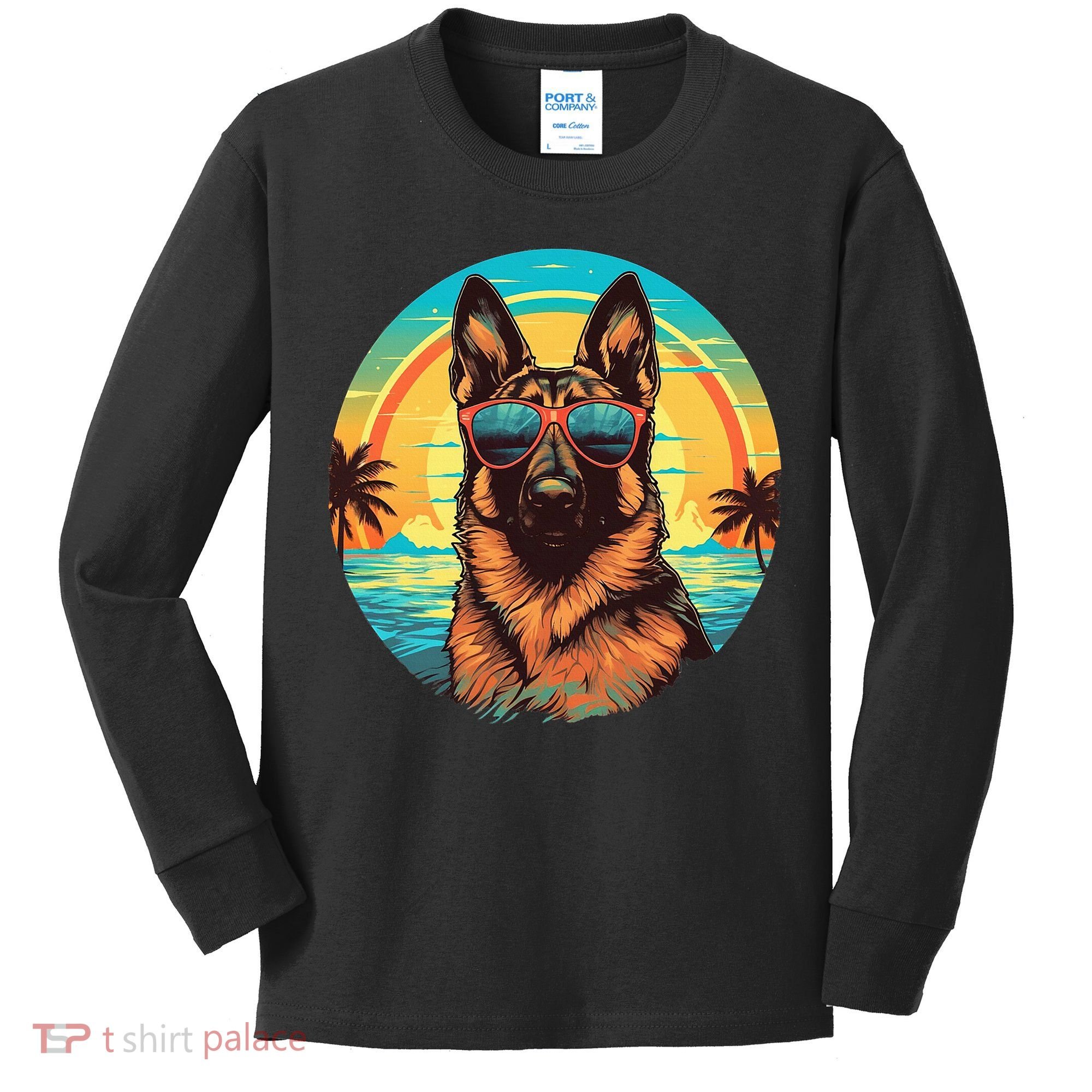 German Shepherd Kids Long Sleeve Shirt