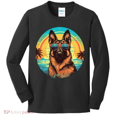 German Shepherd Kids Long Sleeve Shirt
