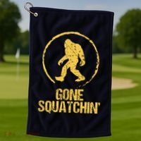 Gone Squatchin Golf Towel thumb 1