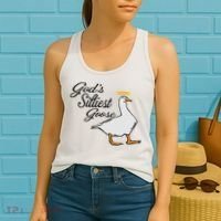 God's Silliest Goose God's Silliest Goose Duck Funny Women's Tank Top thumb 2