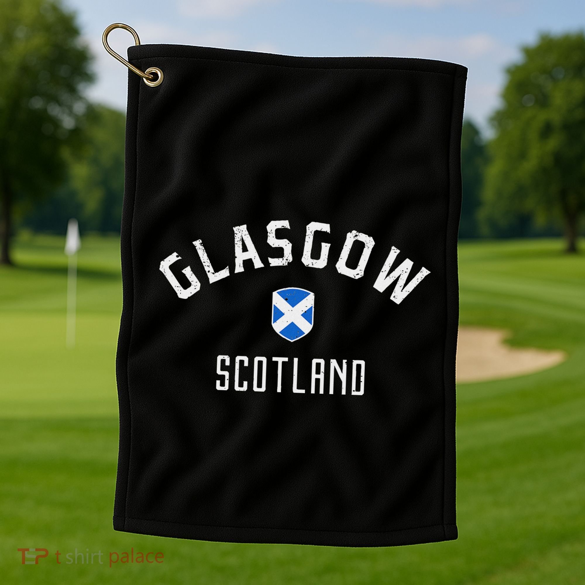 Glasgow Scotland Golf Towel