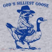 GodS Silliest Goose Funny Racoon & Goose Lovers Women's Sweatshirt thumb 2