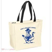 GodS Silliest Goose Funny Racoon & Goose Lovers Tote Bag thumb 2