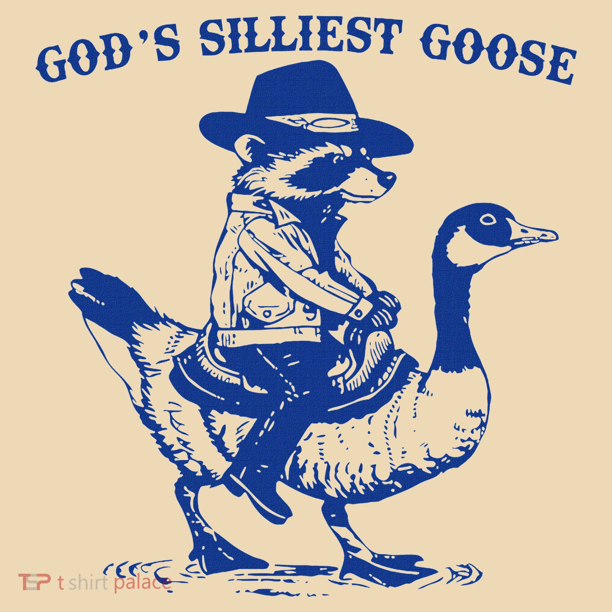 GodS Silliest Goose Funny Racoon & Goose Lovers Tote Bag