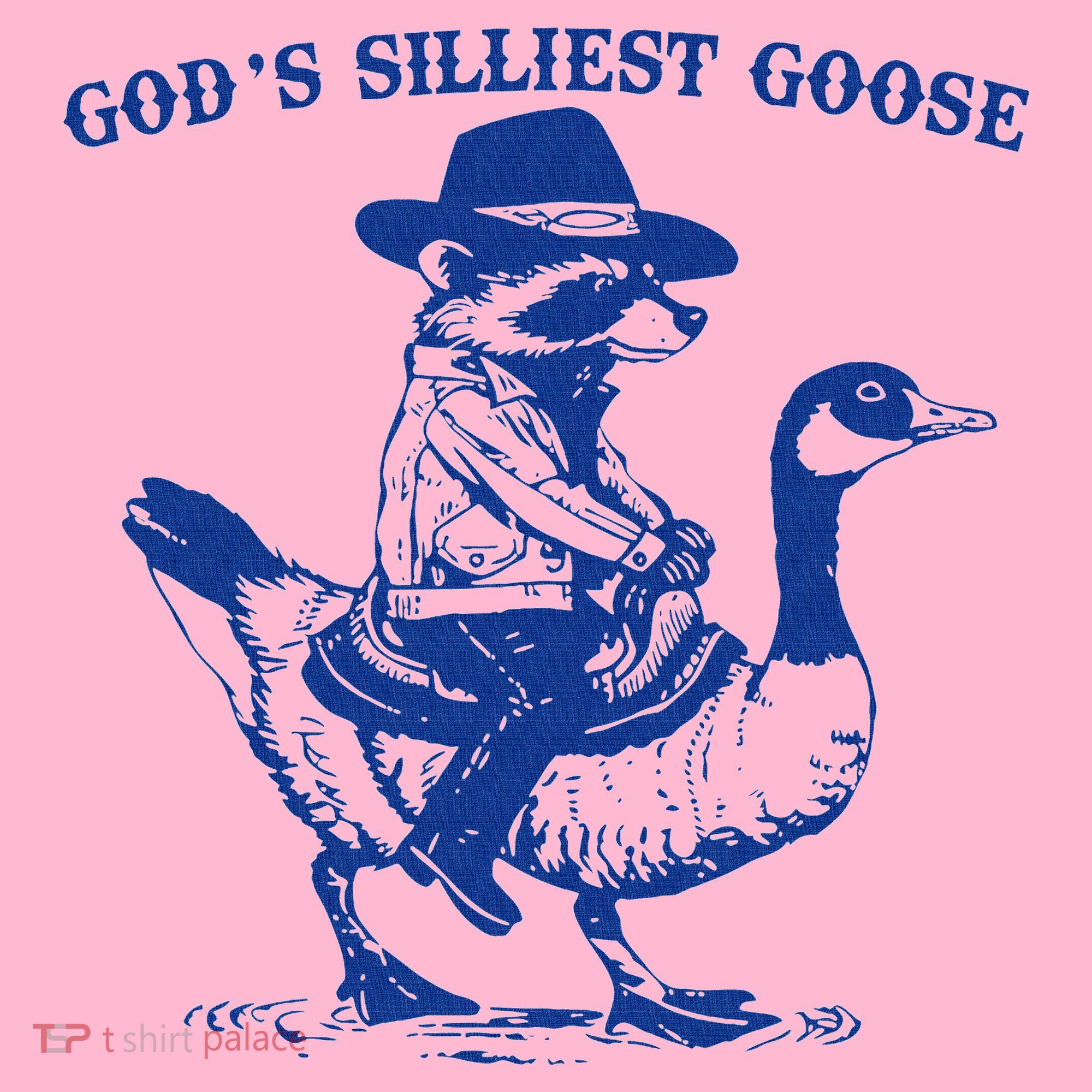 GodS Silliest Goose Funny Racoon & Goose Lovers Coaster