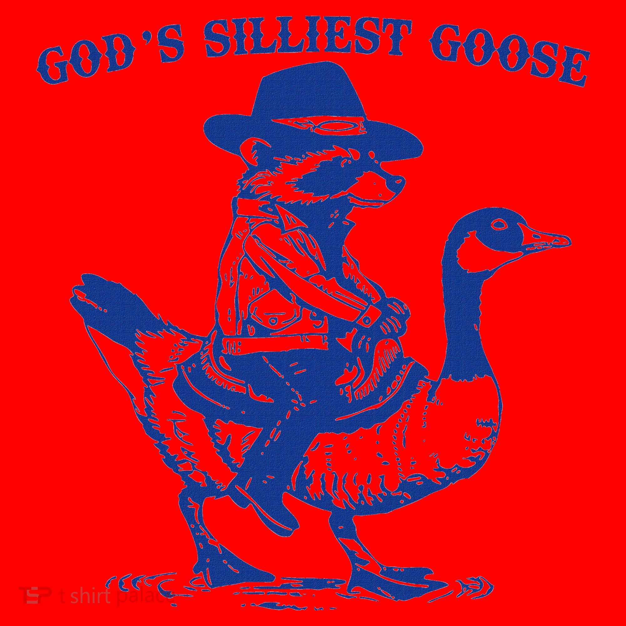 GodS Silliest Goose Funny Racoon & Goose Lovers Santa Hat