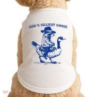 GodS Silliest Goose Funny Racoon & Goose Lovers Doggie Tank thumb 0