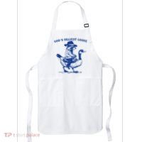 GodS Silliest Goose Funny Racoon & Goose Lovers Apron thumb 0
