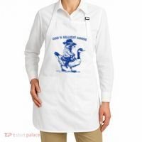 GodS Silliest Goose Funny Racoon & Goose Lovers Apron thumb 2
