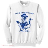 GodS Silliest Goose Funny Racoon & Goose Lovers Sweatshirt thumb 0