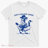 GodS Silliest Goose Funny Racoon & Goose Lovers T-Shirt thumb 0