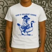 GodS Silliest Goose Funny Racoon & Goose Lovers T-Shirt thumb 3