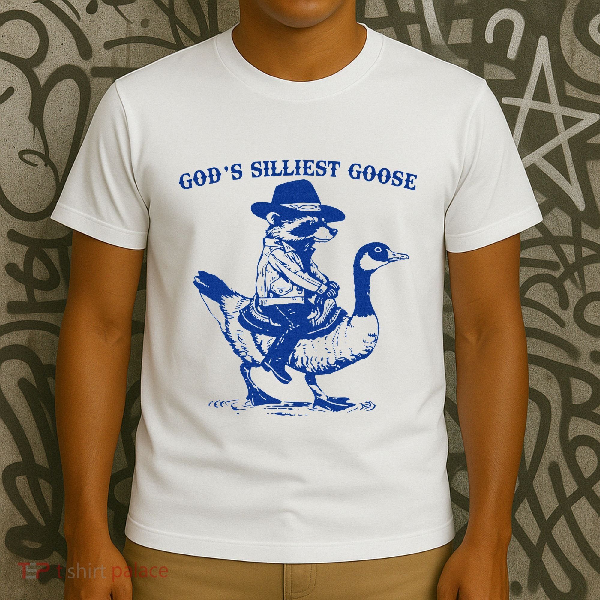 GodS Silliest Goose Funny Racoon & Goose Lovers T-Shirt
