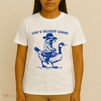 GodS Silliest Goose Funny Racoon & Goose Lovers T-Shirt thumb 4