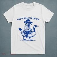 GodS Silliest Goose Funny Racoon & Goose Lovers T-Shirt thumb 5
